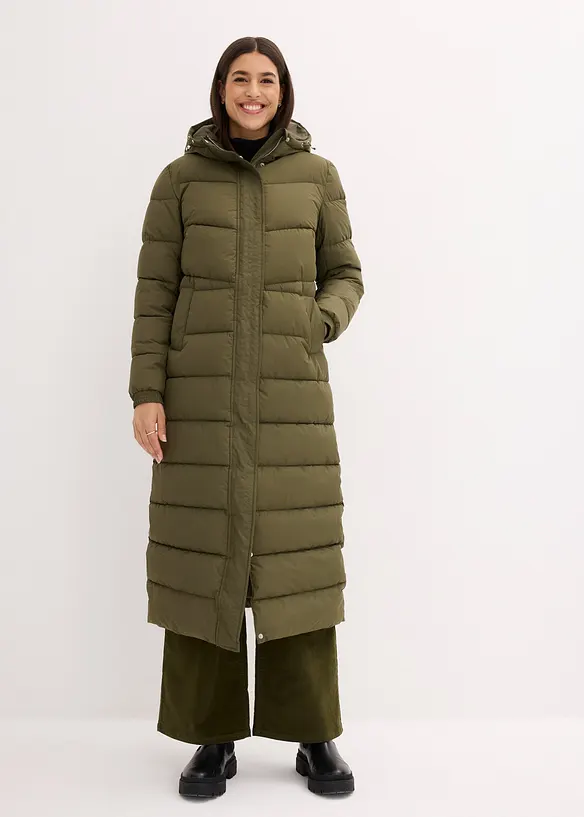 Doudoune longue à capuche, bonprix