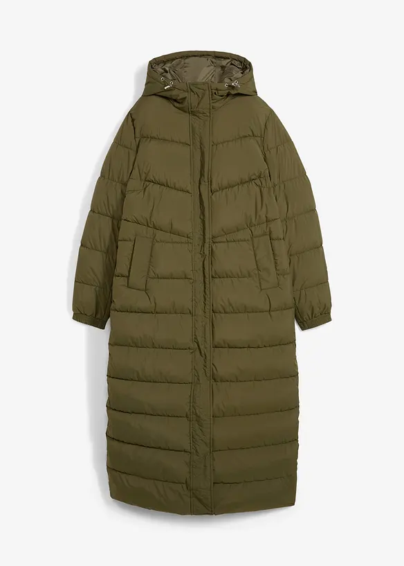 Doudoune longue à capuche, bonprix