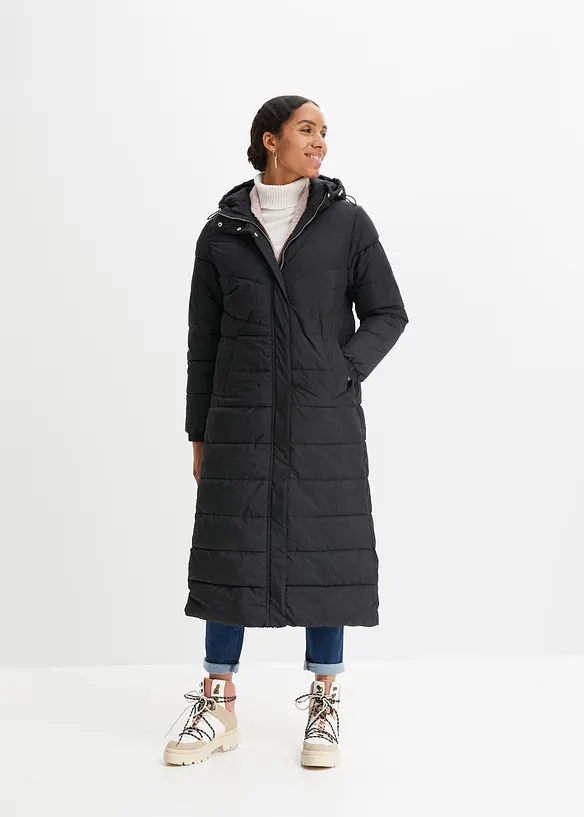 Doudoune longue à capuche, bonprix