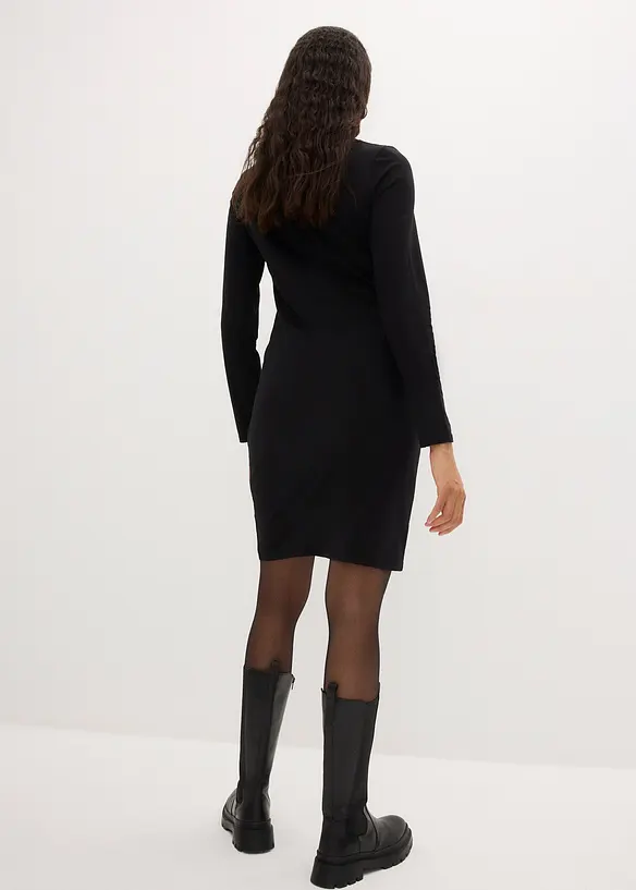 Robes en jersey à col V, bonprix