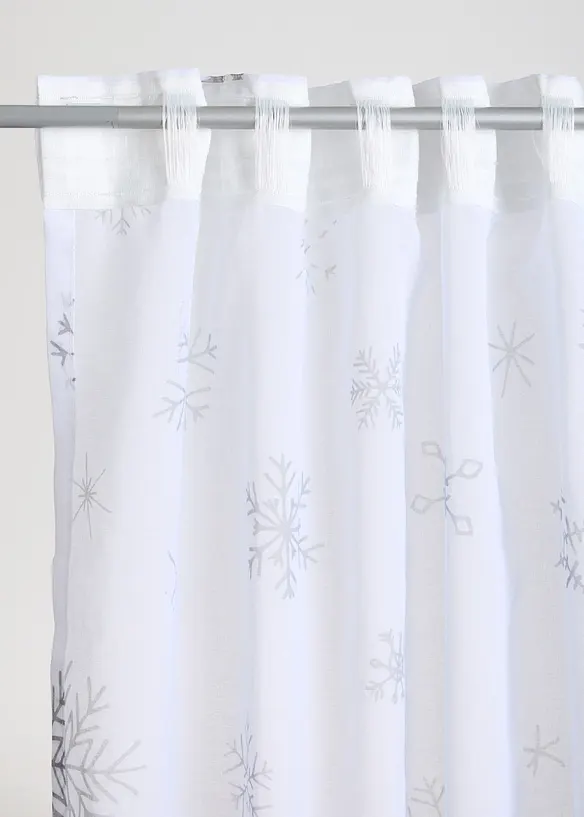 Voilage avec flocons de neige (1 pce), bonprix