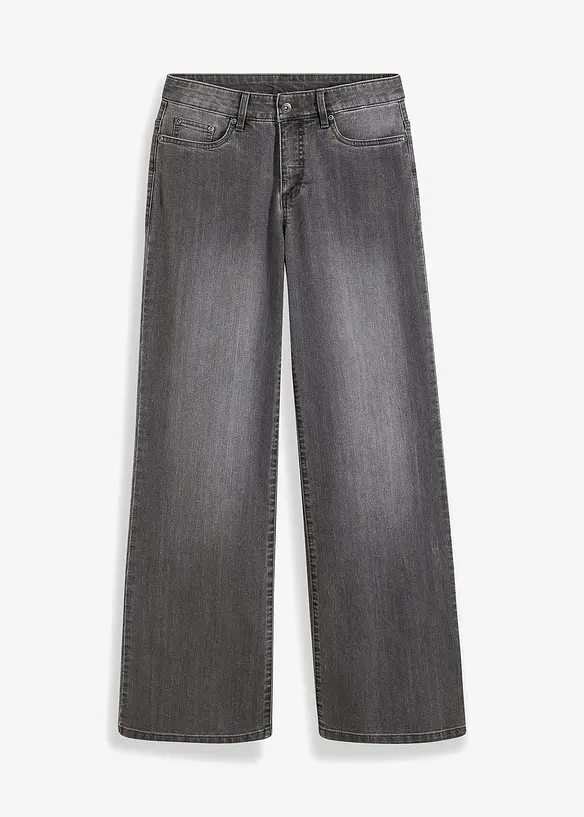 Jean large taille mi-haute, extensible, bonprix
