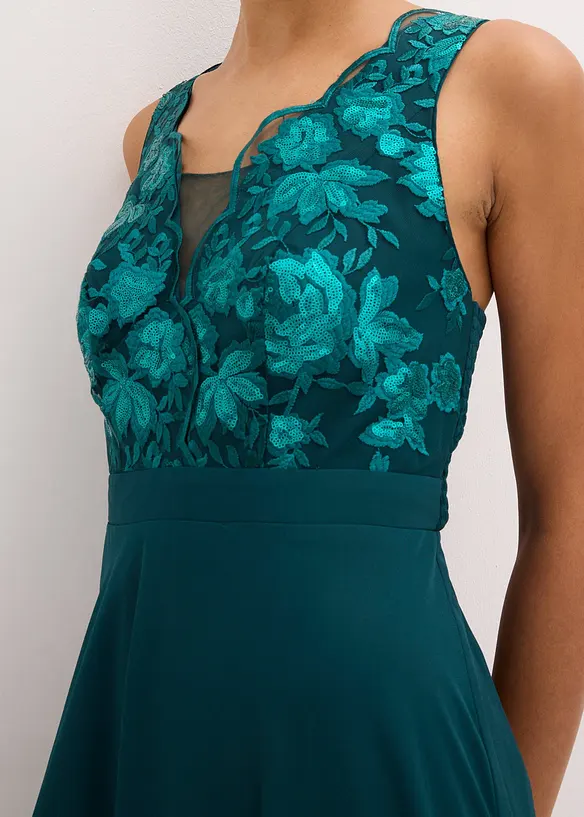 Robe longue brodée de sequins, bonprix