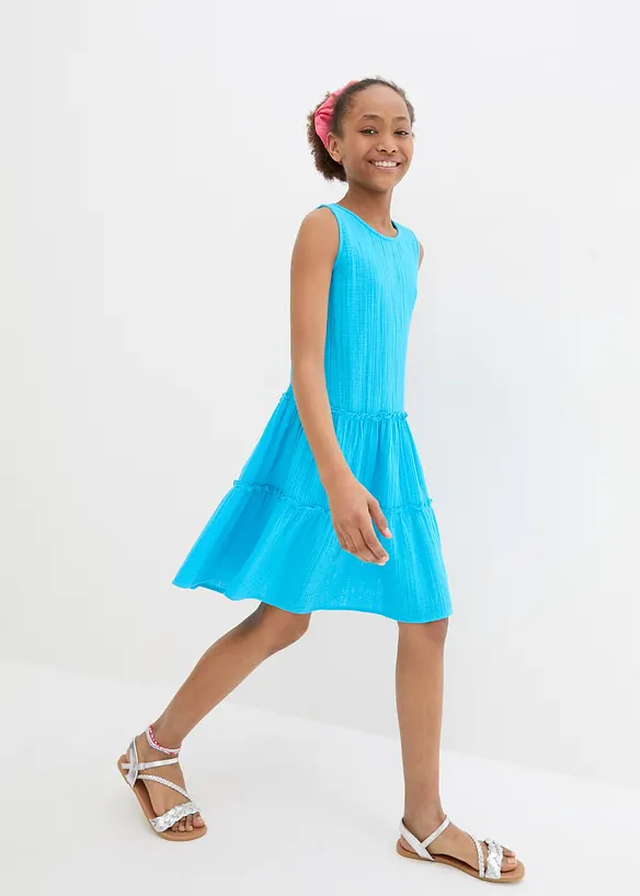 Robe midi en gaze de coton légère, bonprix