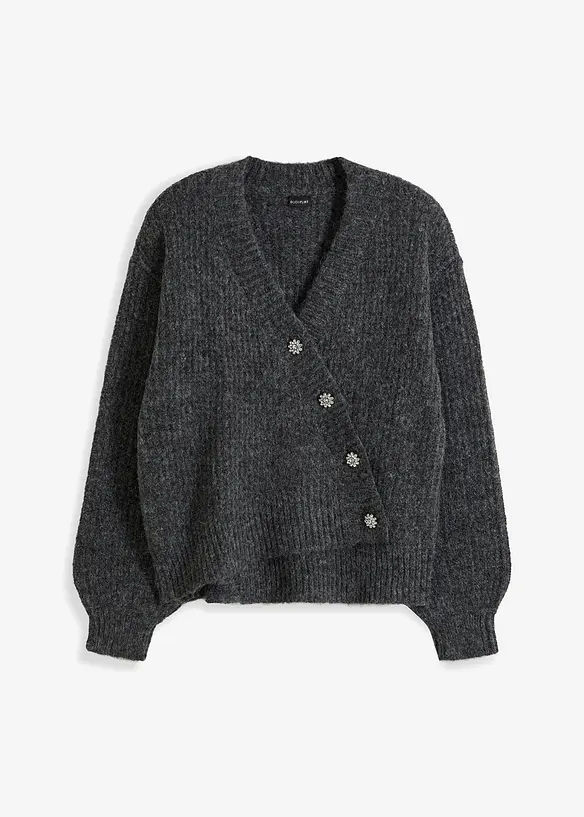 Gilet doux en grosse maille de laine mélangée, bonprix