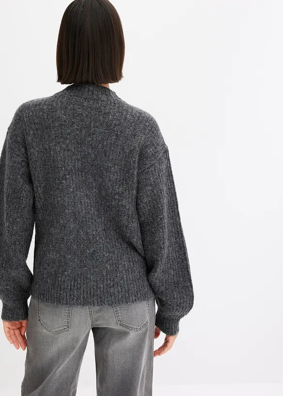 Gilet doux en grosse maille de laine mélangée, bonprix