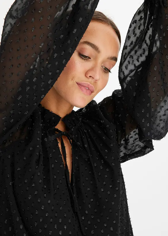 Robe-tunique en voile plumetis irisé, bonprix