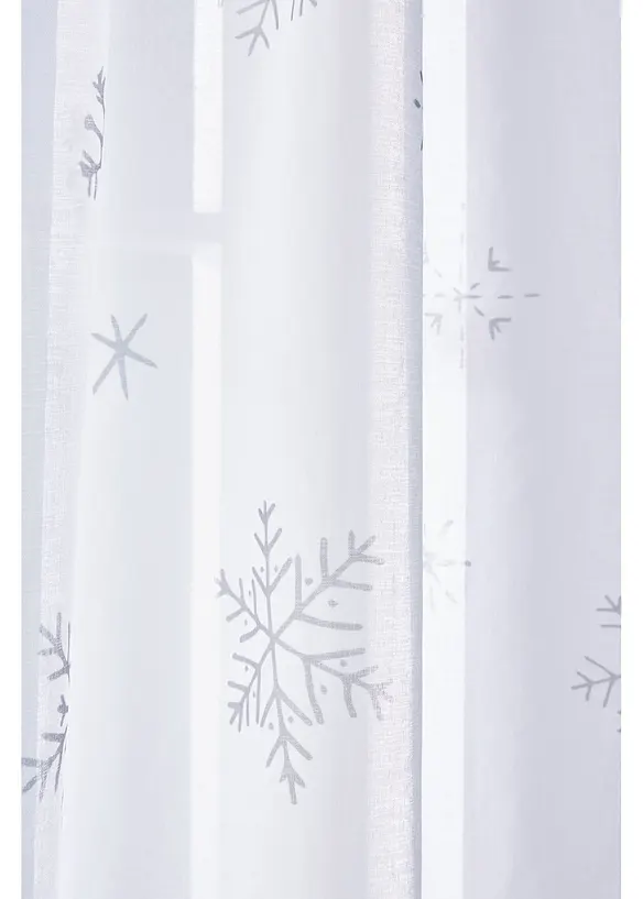 Voilage avec flocons de neige (1 pce), bonprix