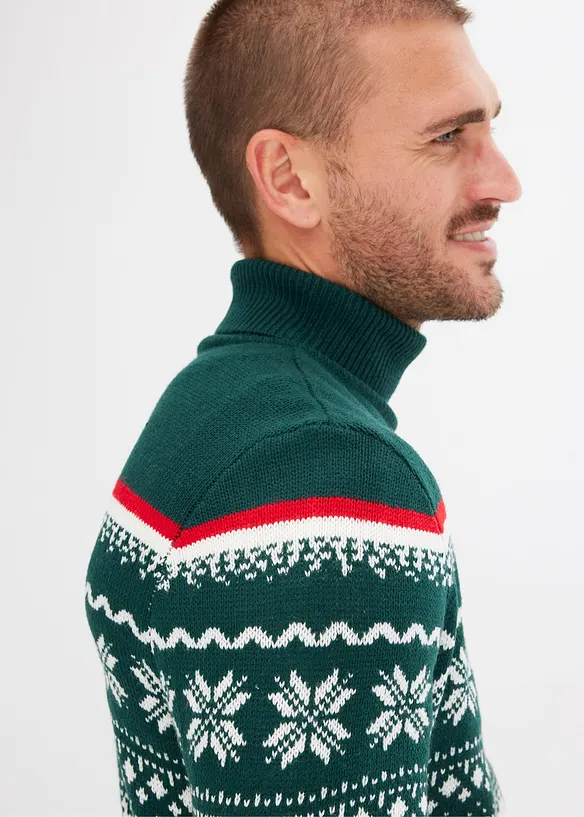Pull norvégien à col roulé, bonprix