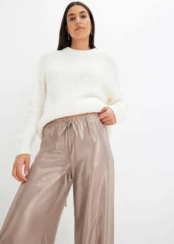 Pantalon en satin brillant, bonprix