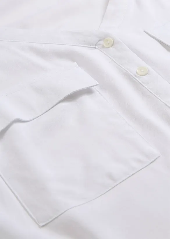 Blouse fluide à col en V et manches longues, bonprix