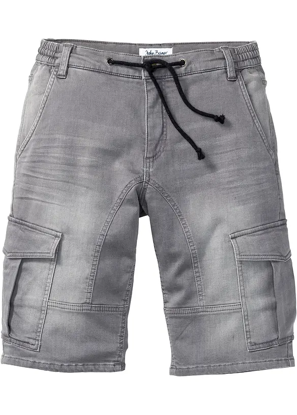 Bermuda en molleton aspect jean, Regular, bonprix