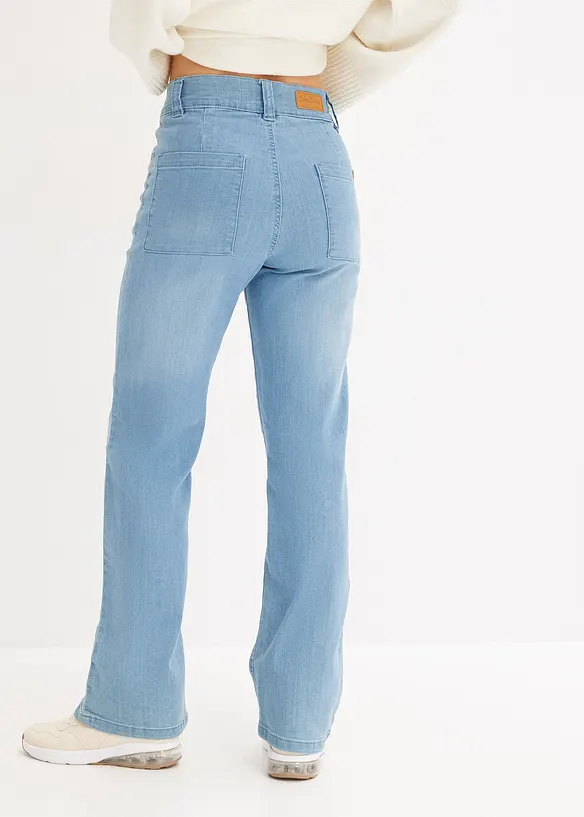 Jean droit taille haute, extensible, bonprix