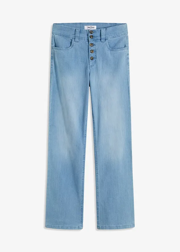 Jean droit taille haute, extensible, bonprix