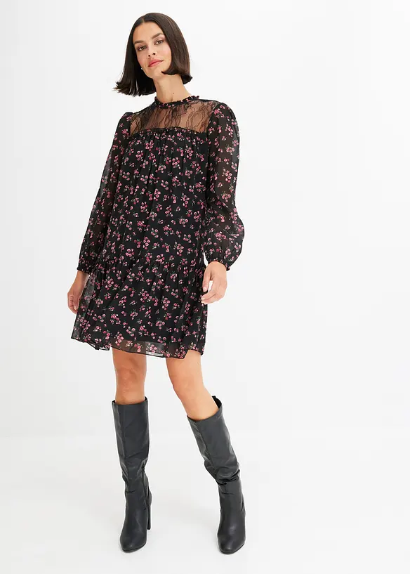 Robe en crêpe, bonprix