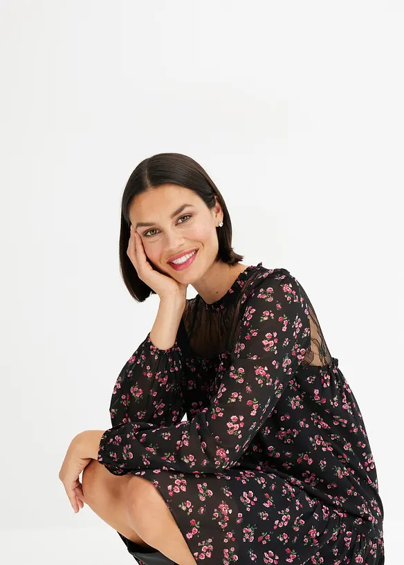 Robe en crêpe, bonprix