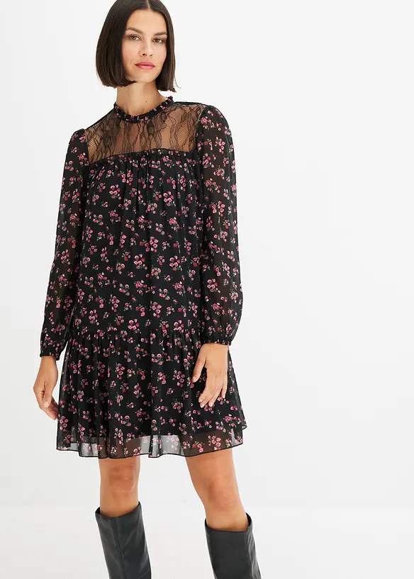 Robe en crêpe, bonprix