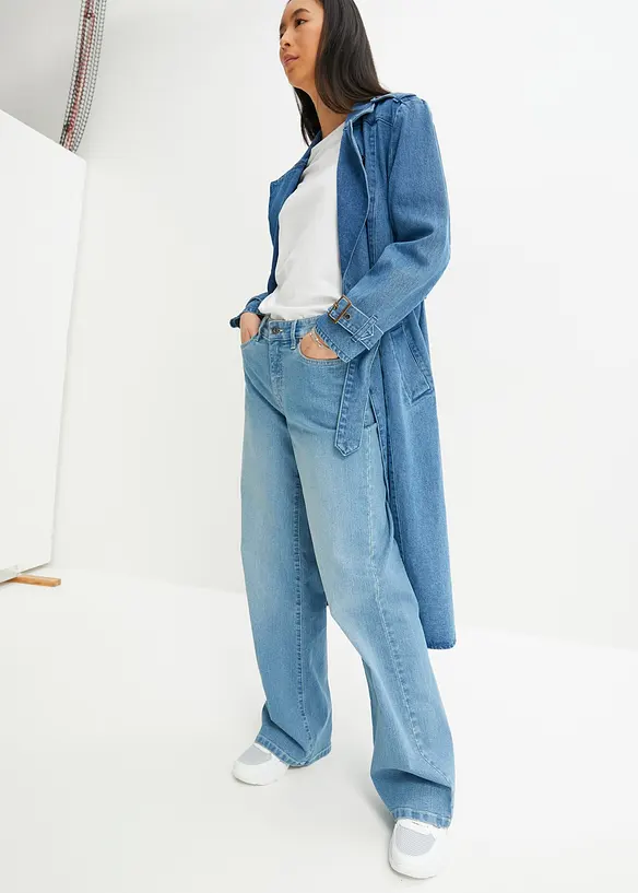 Jean large taille mi-haute, extensible, bonprix