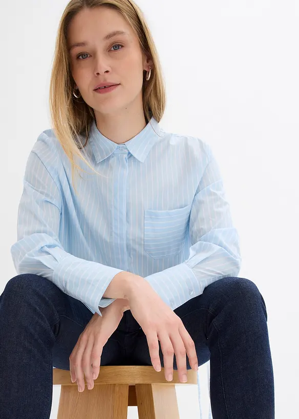 Chemisier oversize 100 % coton, bonprix