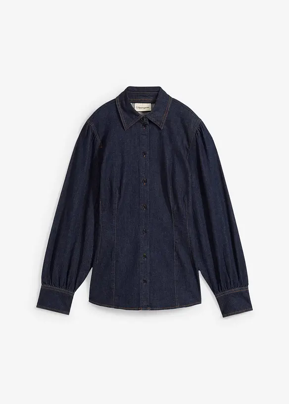 Chemise en jean à manches ballon, bonprix