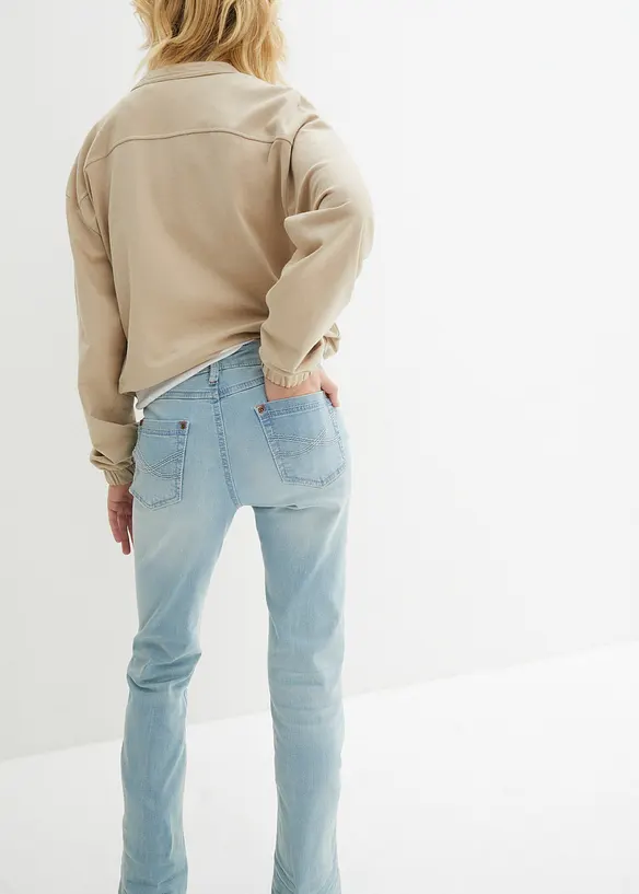 Jean bootcut taille mi-haute, extensible, bonprix