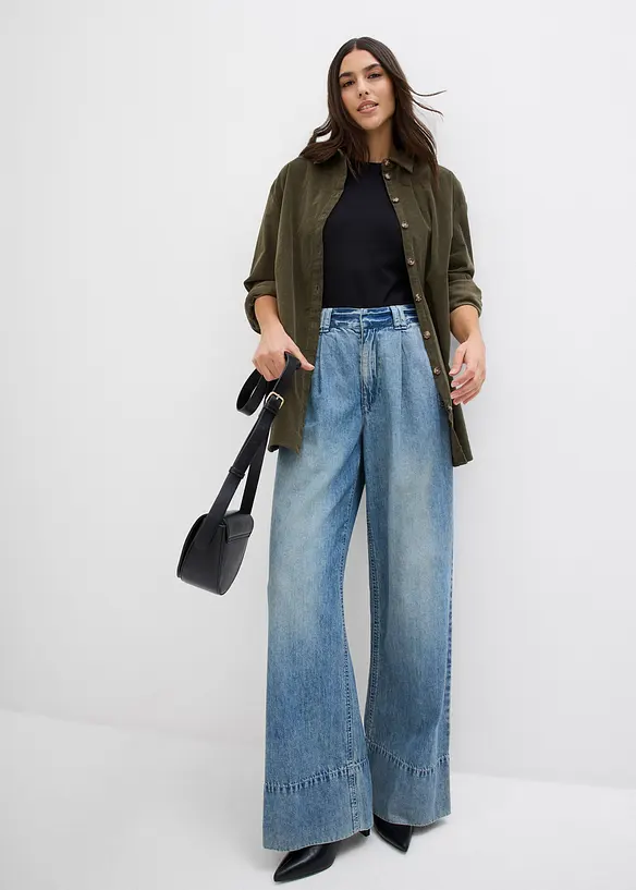 Jean large taille haute, bonprix
