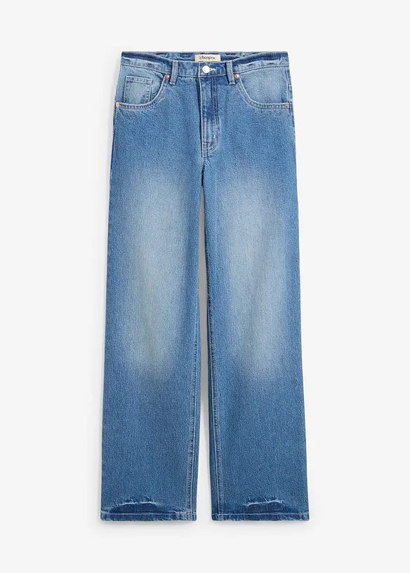 Jean droit taille haute, loose, bonprix