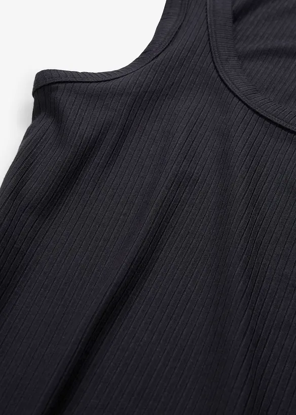 Top côtelé en viscose douce, bonprix