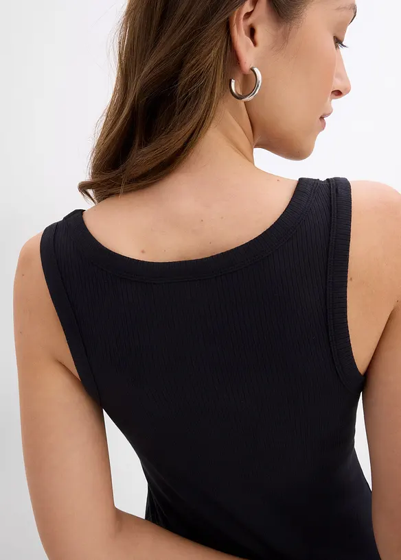 Top côtelé en viscose douce, bonprix