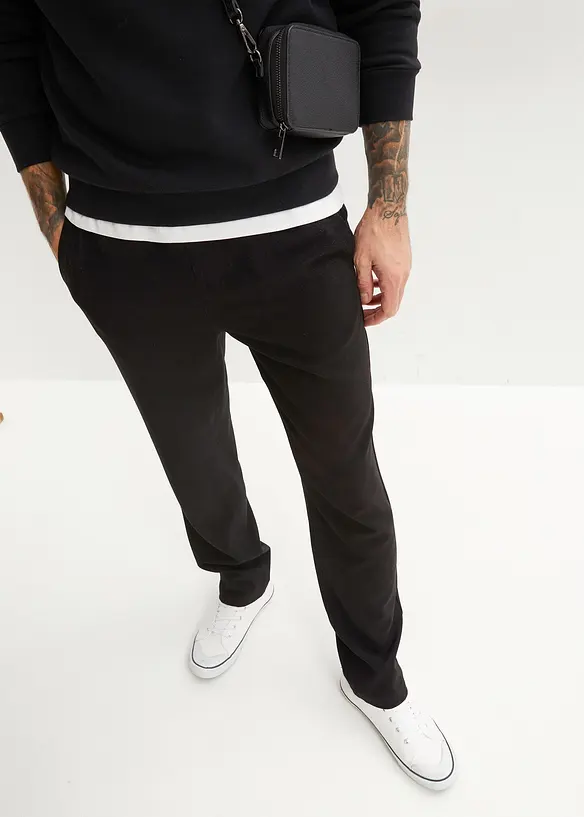 Pantalon extensible à taille élastiquée, droit et ample, bonprix