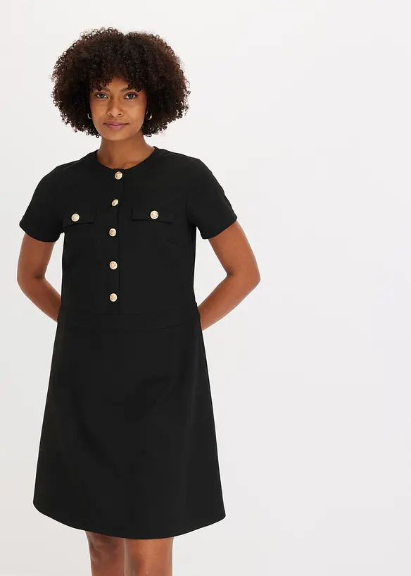 Robe courte avec jupe légèrement évasée, bonprix