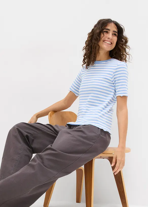 T-shirt côtelé, bonprix