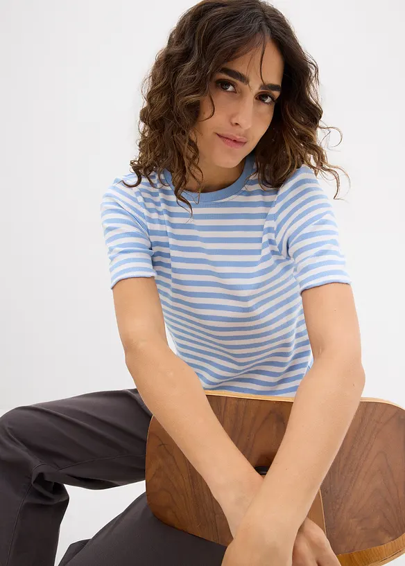 T-shirt côtelé, bonprix