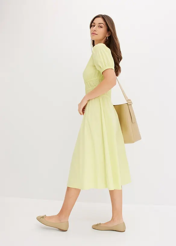 Robe midi à taille élastiquée, bonprix