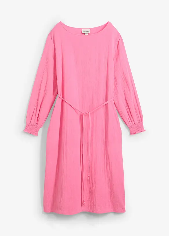 Robe en gaze de coton avec poches, bonprix