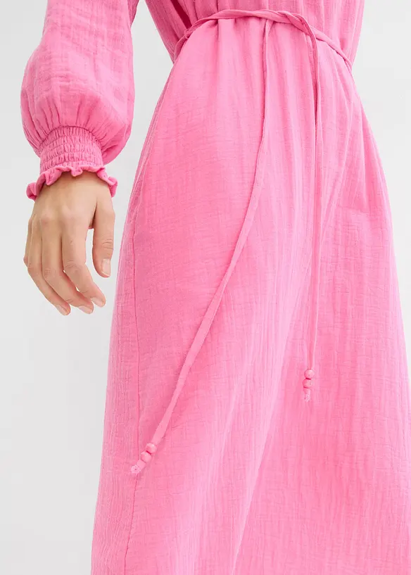 Robe en gaze de coton avec poches, bonprix