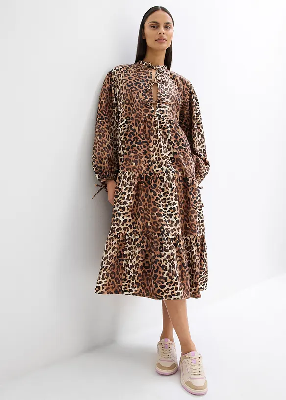 Robe midi ample, 100% coton, bonprix