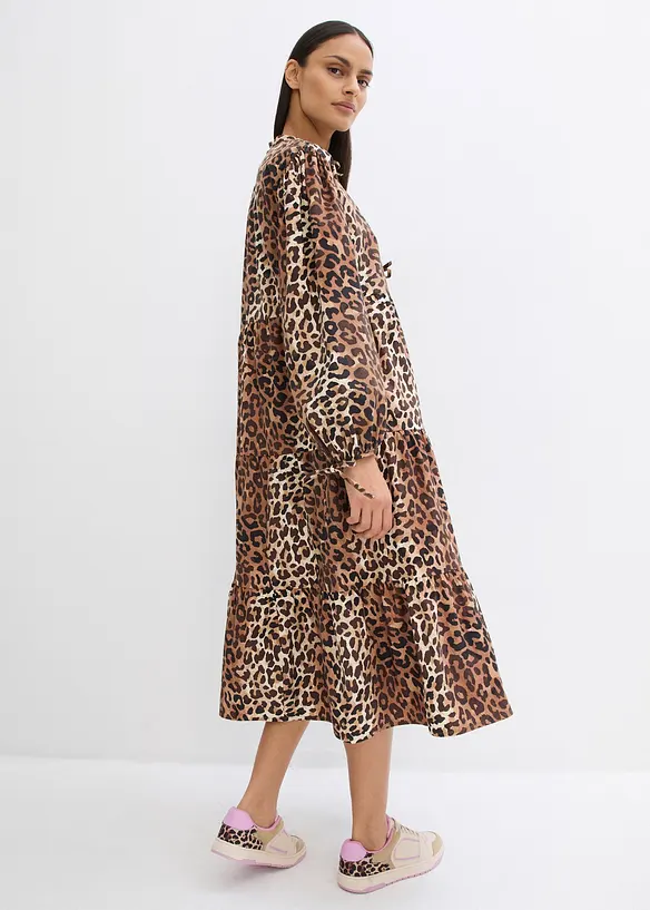 Robe midi ample, 100% coton, bonprix