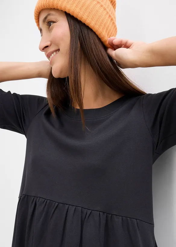 Robe évasée en jersey de coton épais, bonprix