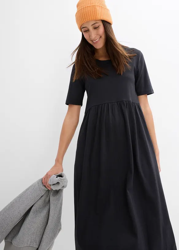 Robe évasée en jersey de coton épais, bonprix