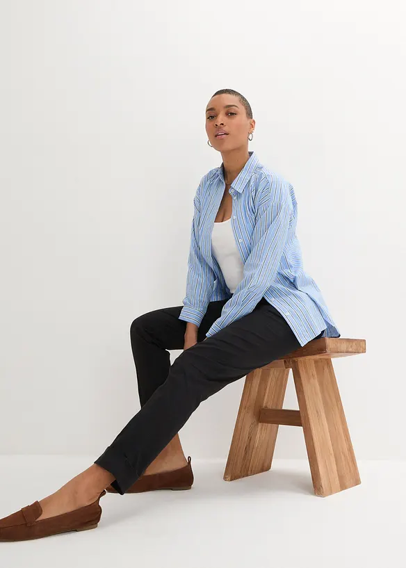 Pantalon chino en coton, longueur chevilles, bonprix