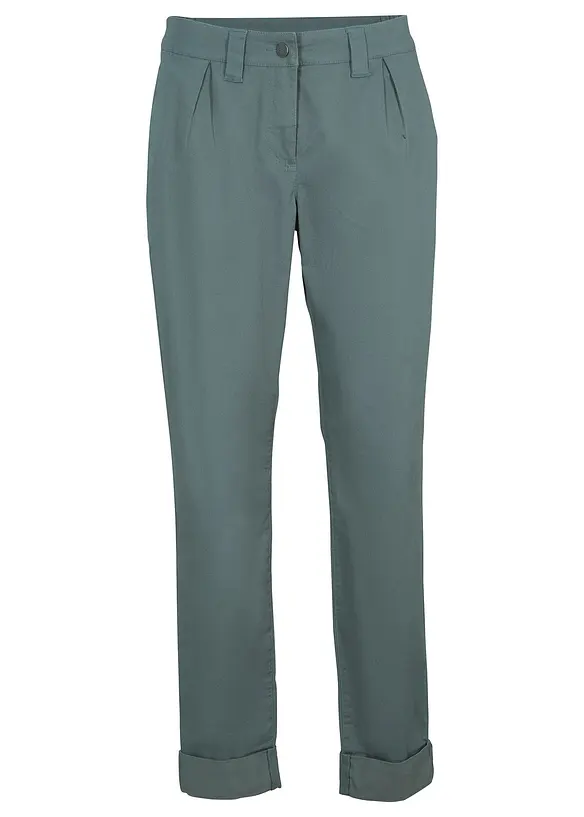Pantalon chino en coton, longueur chevilles, bonprix
