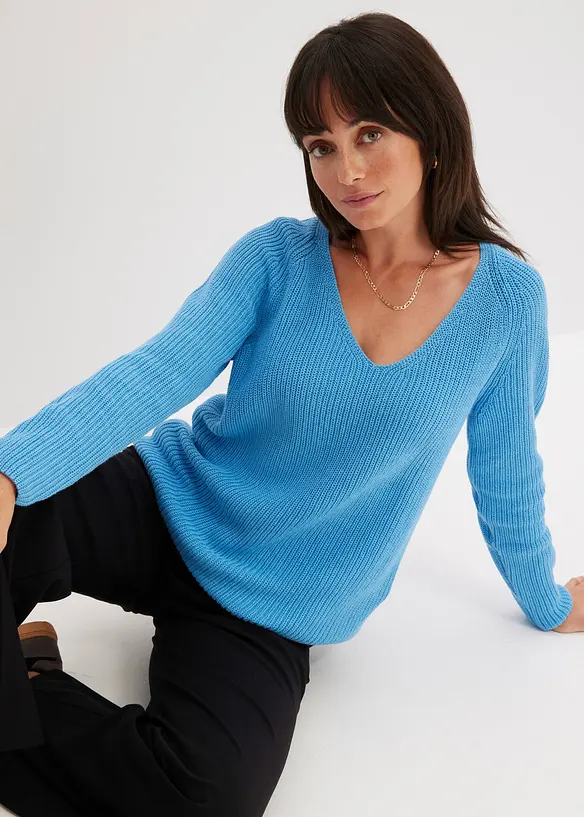 Pull côtelé 100% coton, bonprix