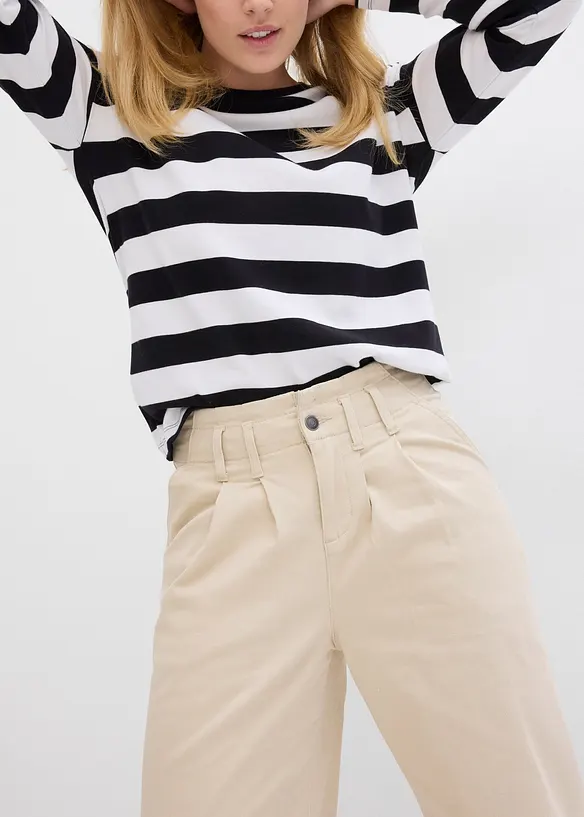 Pantalon raccourci en twill, bonprix