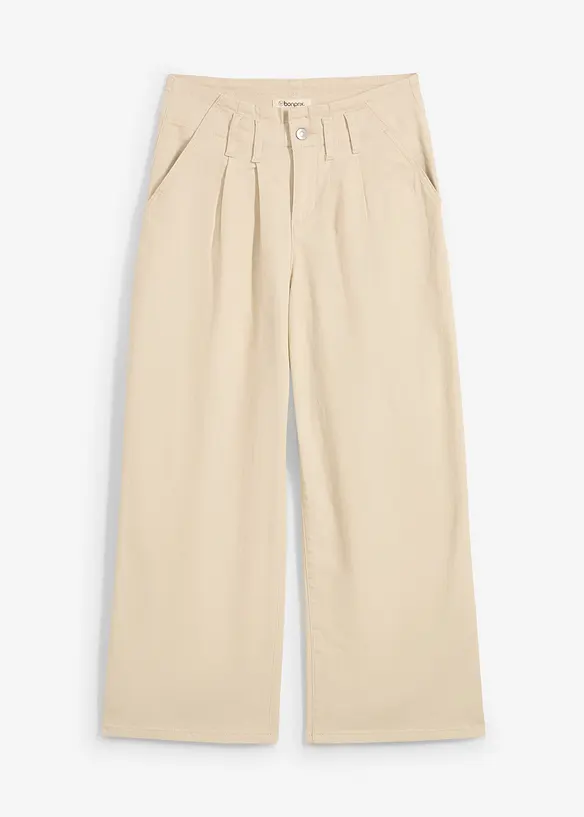 Pantalon raccourci en twill, bonprix