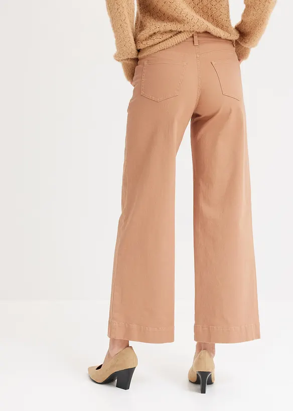 Pantalon twill avec passepoil, bonprix