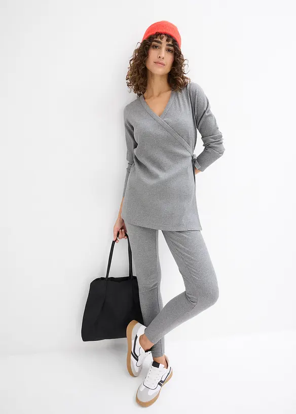 Gilet cache-cœur de grossesse et legging (ens. 2 pces), bonprix