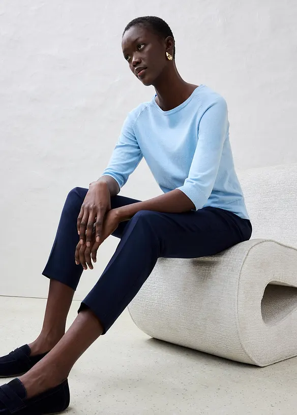 Pantalon en laine mélangée, bonprix