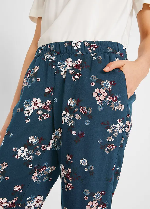 Pantalon en viscose avec taille élastiquée, bonprix