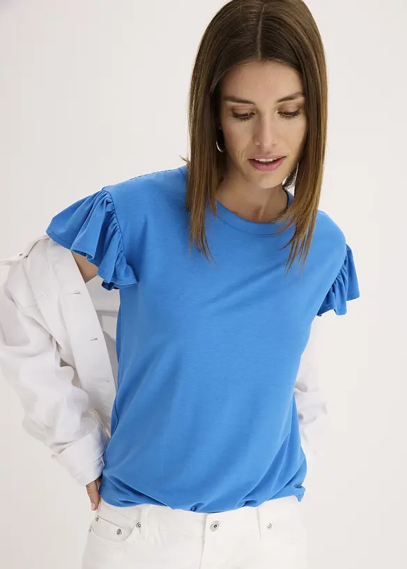 T-shirt à manches volantées, bonprix